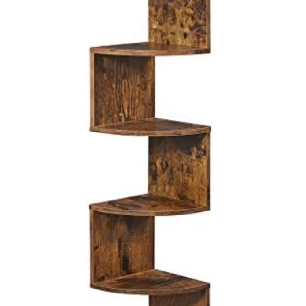 Wall Shelves 5 tier black or black brown wall decor bookshelf